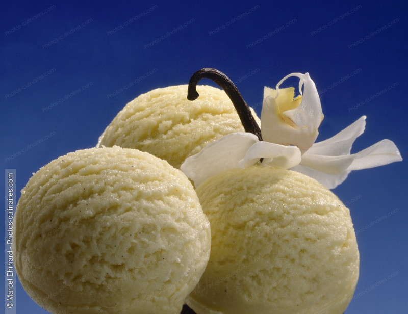 Boules de glace vanille avec sa fleur - photo référence DE216.jpg
