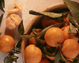 Mandarine dans un panier