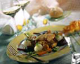 Ris de veau et foie gras poêlé aux légumes nouveaux