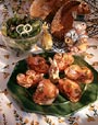 Tartines grillés de saumon fumé au tarama, décors Pâques