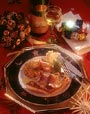 Tranche de saumon au lard décors Noël