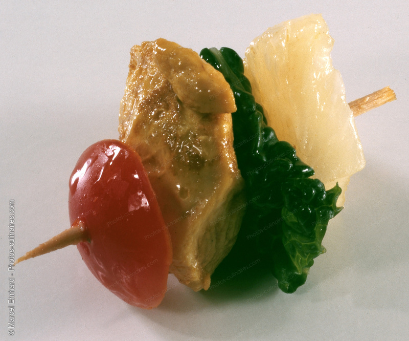 Amuse-bouche en brochette de l&eacute;gume et volaille - photo r&eacute;f&eacute;rence AB12.jpg
