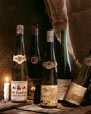 Anciennes bouteilles de vin d'Alsace