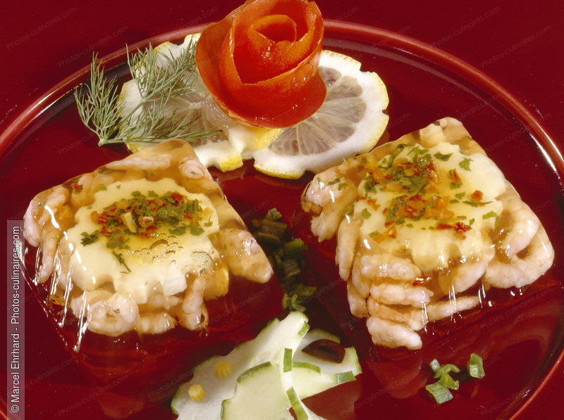 Aspic de crevettes et au citrons - photo r&eacute;f&eacute;rence CH145.jpg