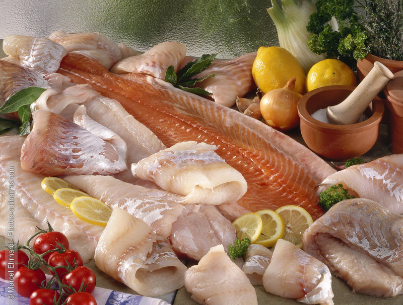 Assortiment de filets de poisson - photo r&eacute;f&eacute;rence PO492.jpg