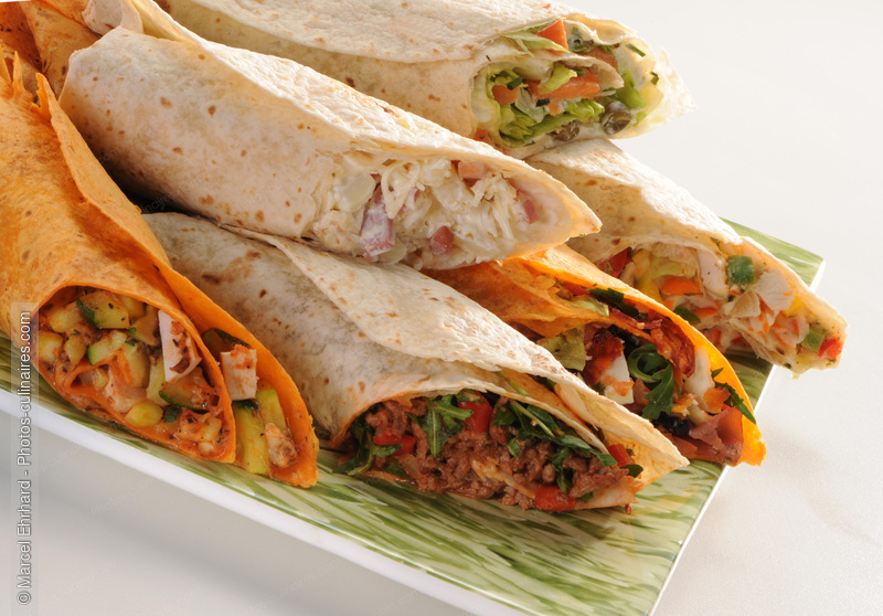 Assortiment de wraps farcis - photo r&eacute;f&eacute;rence KP136N.jpg
