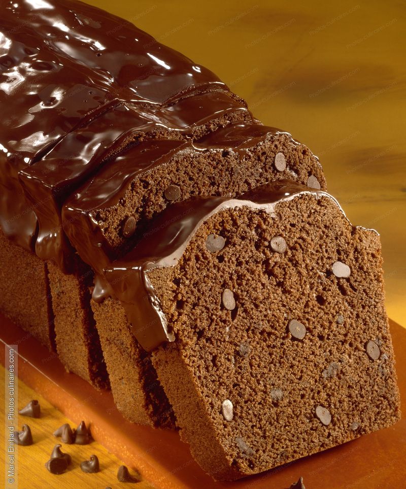 Cake chocolat aux p&eacute;pites de chocolat - photo r&eacute;f&eacute;rence DE254.jpg