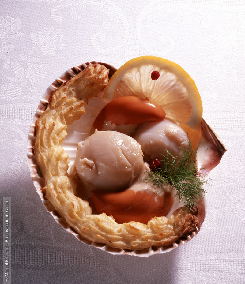 Coquilles Saint Jacques fa&ccedil;on traiteur - photo r&eacute;f&eacute;rence PO116.jpg
