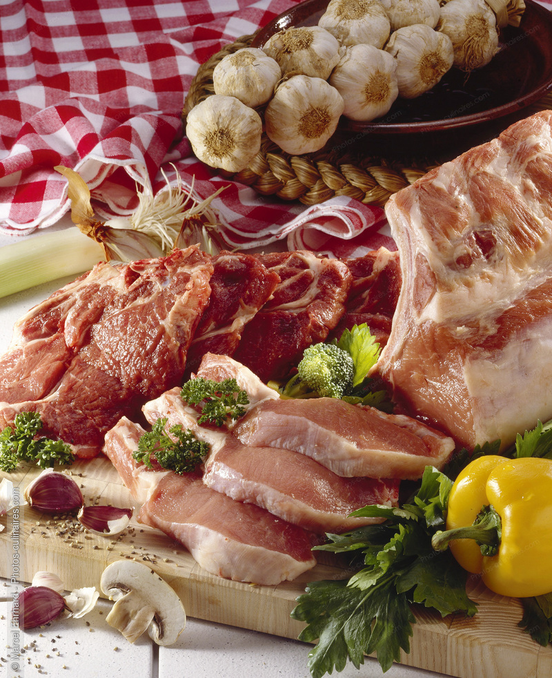 C&ocirc;tes de porc crues tranch&eacute;es - photo r&eacute;f&eacute;rence VC187.jpg