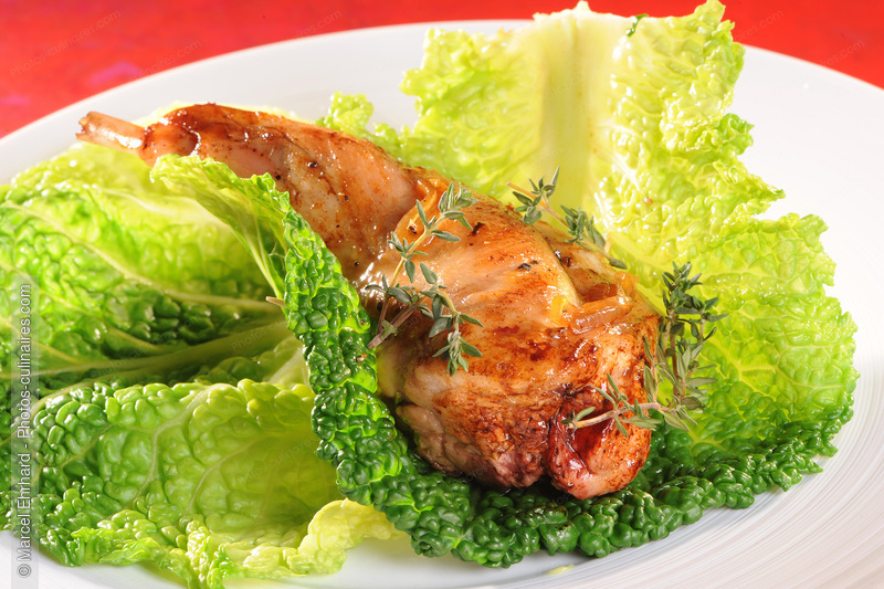 Cuisse de lapin enrob&eacute; de chou vert - photo r&eacute;f&eacute;rence PC972N.jpg