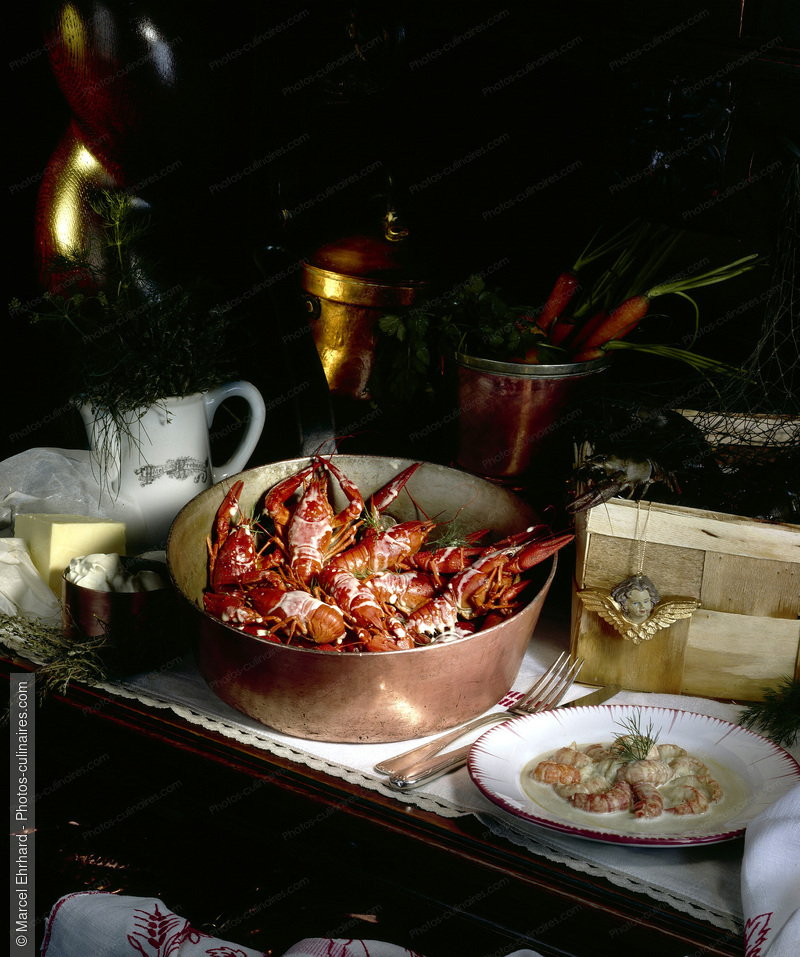 Ecrevisses flamb&eacute;es au Cognac - photo r&eacute;f&eacute;rence PO220.jpg