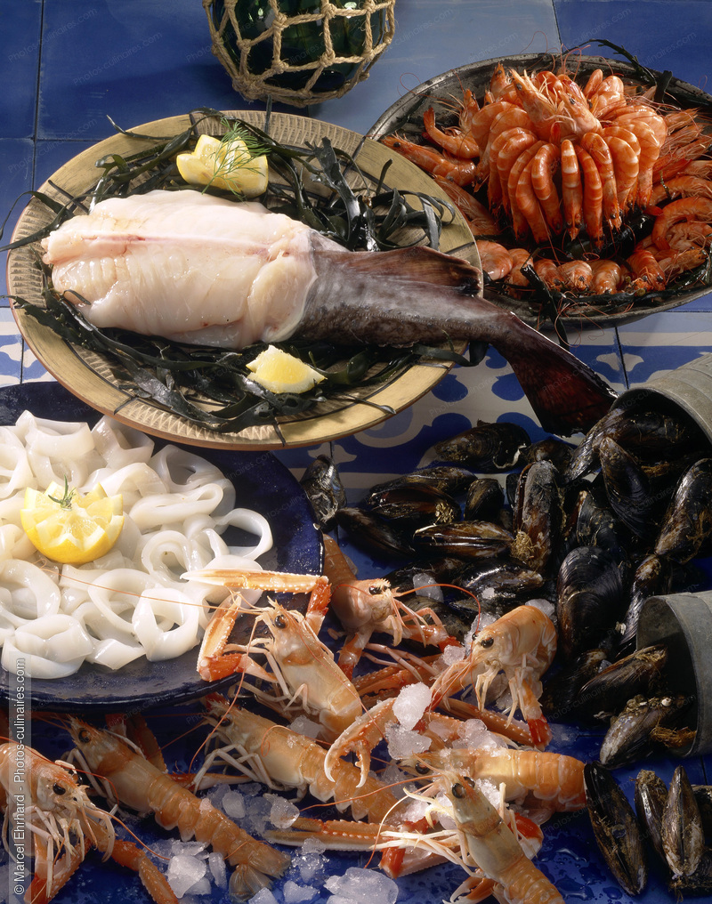 Etal de poissonnier - photo r&eacute;f&eacute;rence PO332.jpg