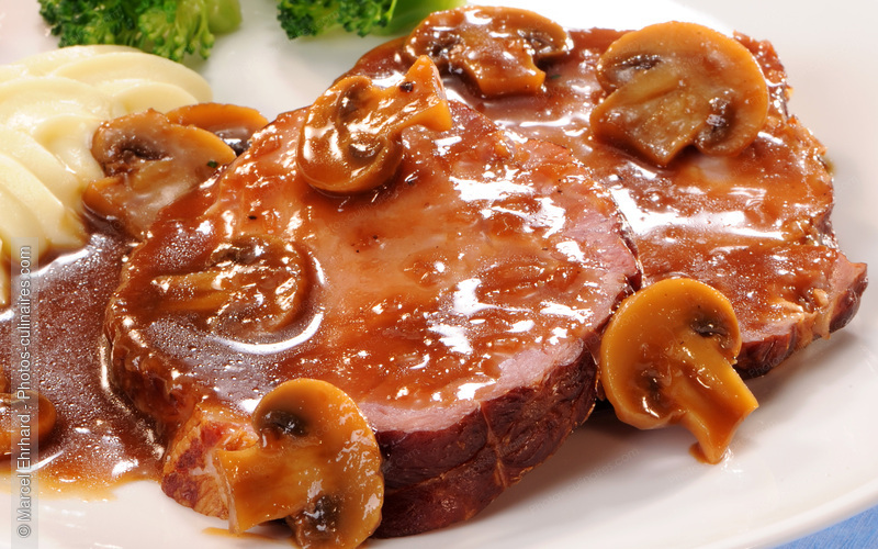 Filet de kassler sauce aux champignons - photo r&eacute;f&eacute;rence PC938N.jpg