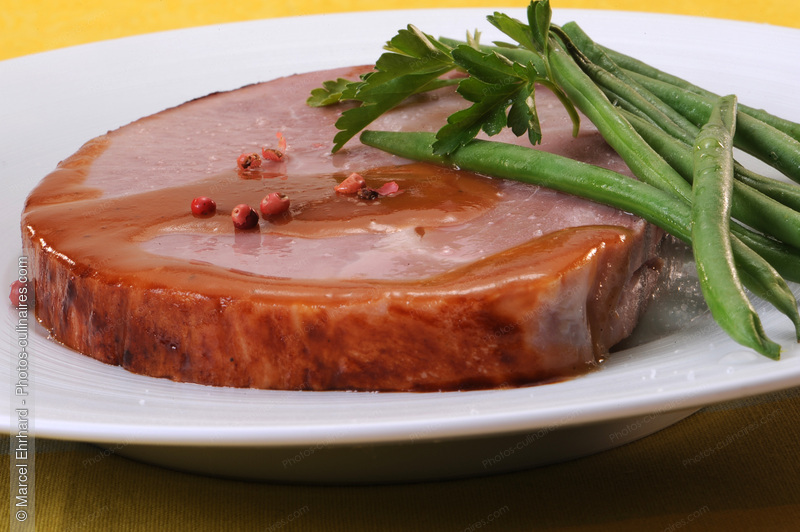 Jambon r&ocirc;ti et haricots - photo r&eacute;f&eacute;rence PC643N.jpg