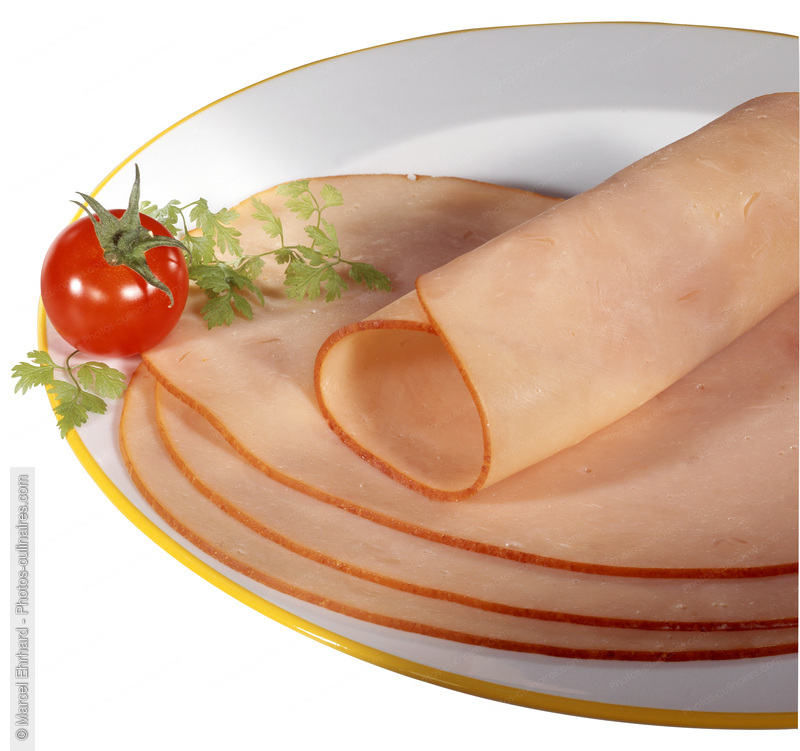 Jambon roul&eacute; sur assiette, - photo r&eacute;f&eacute;rence CH38.jpg