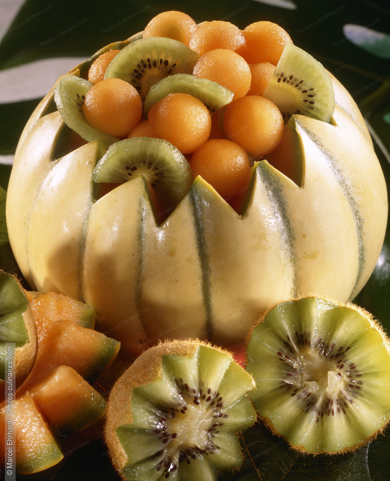 Melon farci aux kiwi - photo référence FRU263.jpg