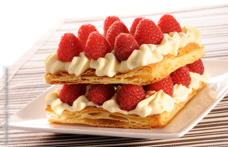 Millefeuille aux framboises - photo r&eacute;f&eacute;rence DE429N.jpg