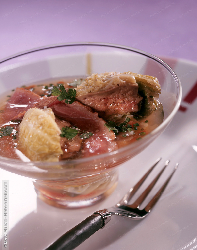 Pot au feu de foie gras et magret de canard fum&eacute;. - photo r&eacute;f&eacute;rence FG7.jpg