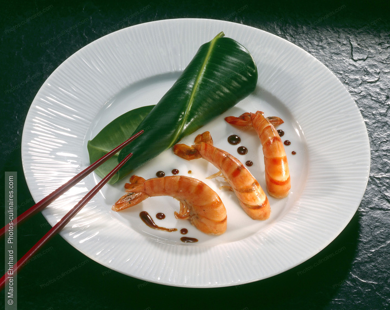 Queues de langoustines, sauce  soja - photo r&eacute;f&eacute;rence PO169.jpg