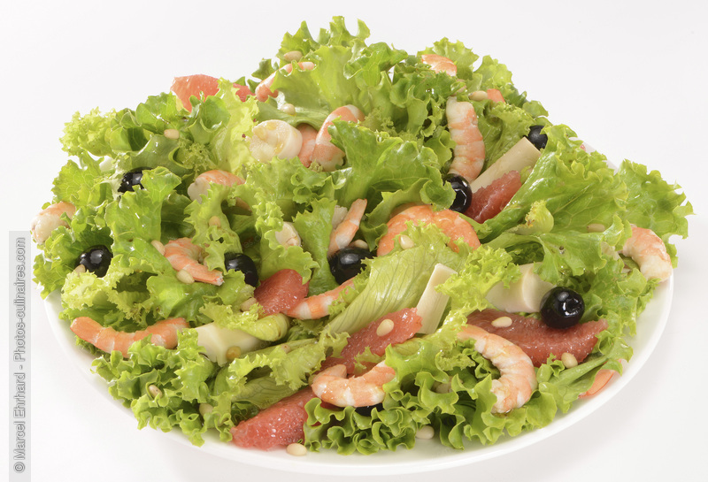 Salade verte aux crevettes - photo r&eacute;f&eacute;rence PC1183N.jpg