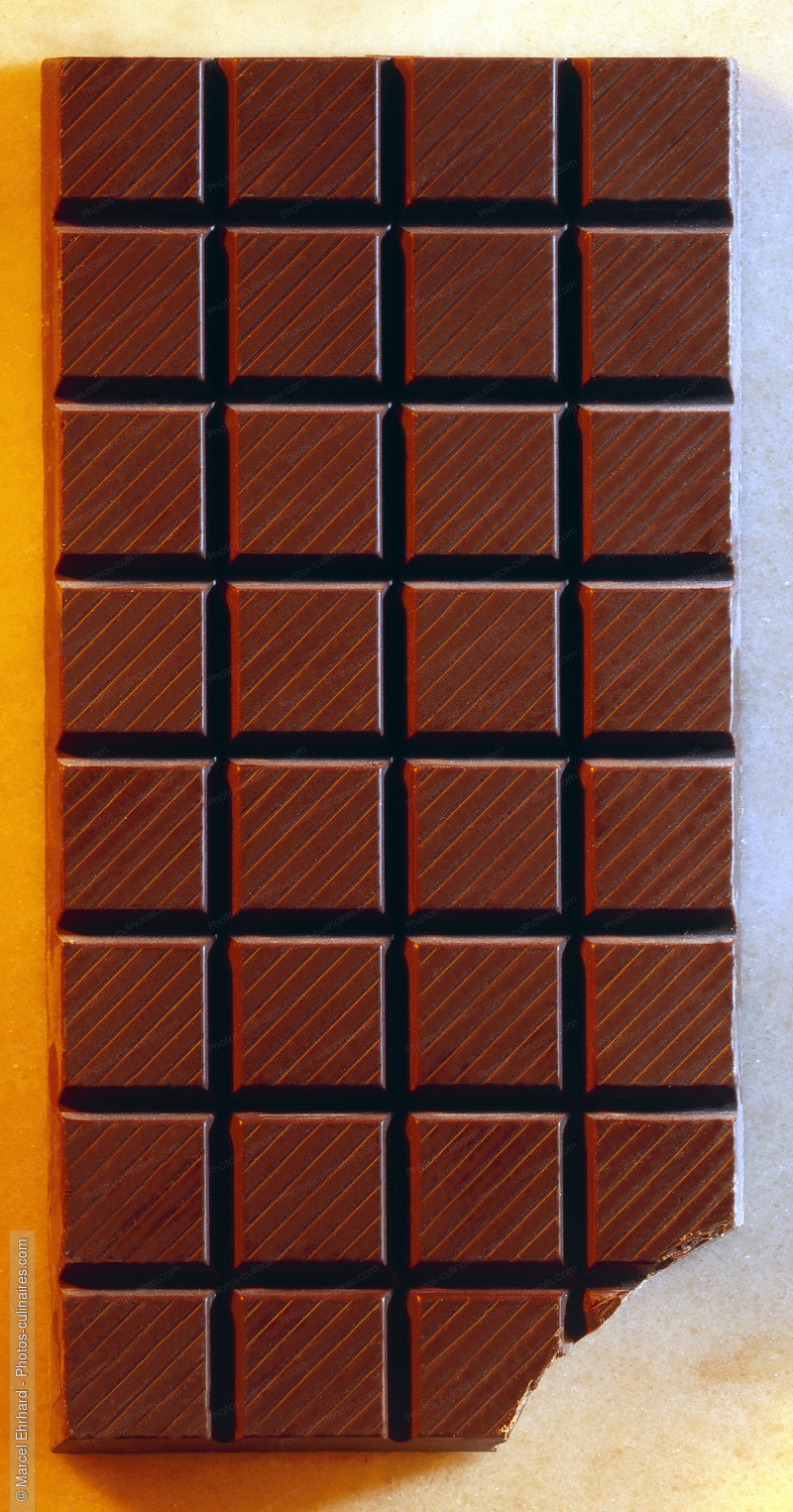 Tablette de chocolat au lait - photo r&eacute;f&eacute;rence DE153.jpg
