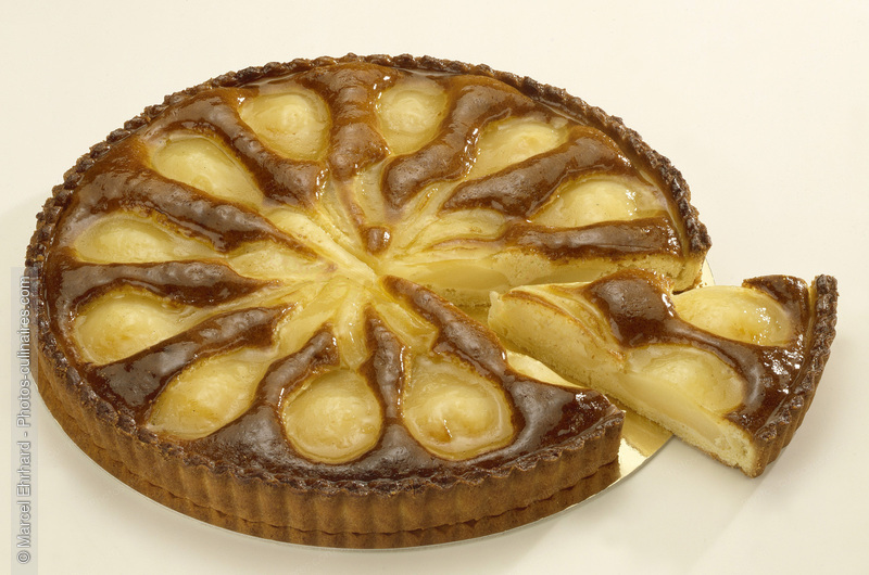 Tarte au poires bourdaloue - photo r&eacute;f&eacute;rence DE496.jpg