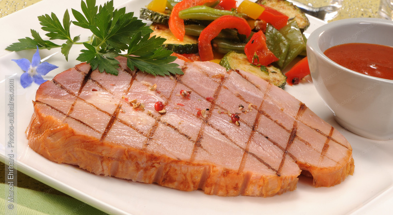 Tranche de jambon grill&eacute;e - photo r&eacute;f&eacute;rence PC1046N.jpg
