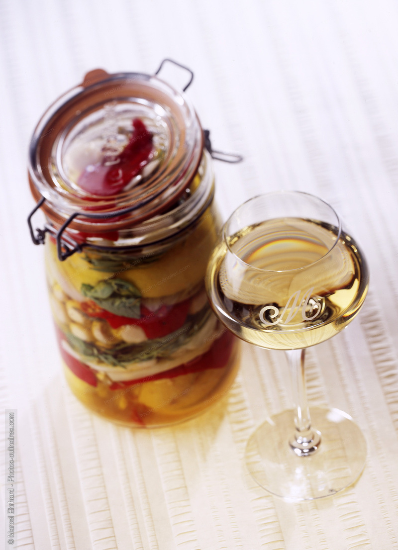 Verrine de l&eacute;gume et verre de vin - photo r&eacute;f&eacute;rence PC308.jpg