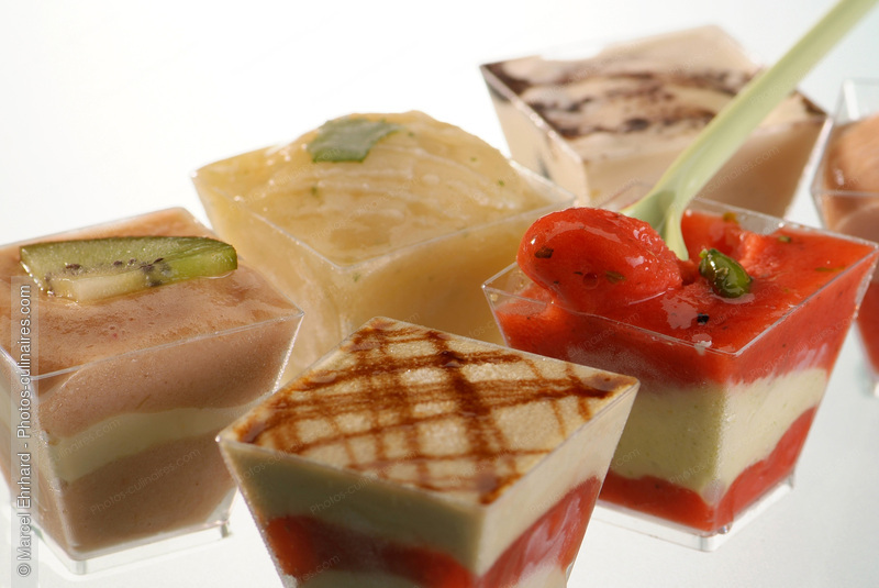 Verrines de sorbets et cr&egrave;mes glac&eacute;es - photo r&eacute;f&eacute;rence DE208N.jpg