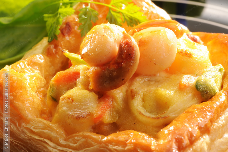 Vol au vent de fruit de mer - photo r&eacute;f&eacute;rence PO534N.jpg