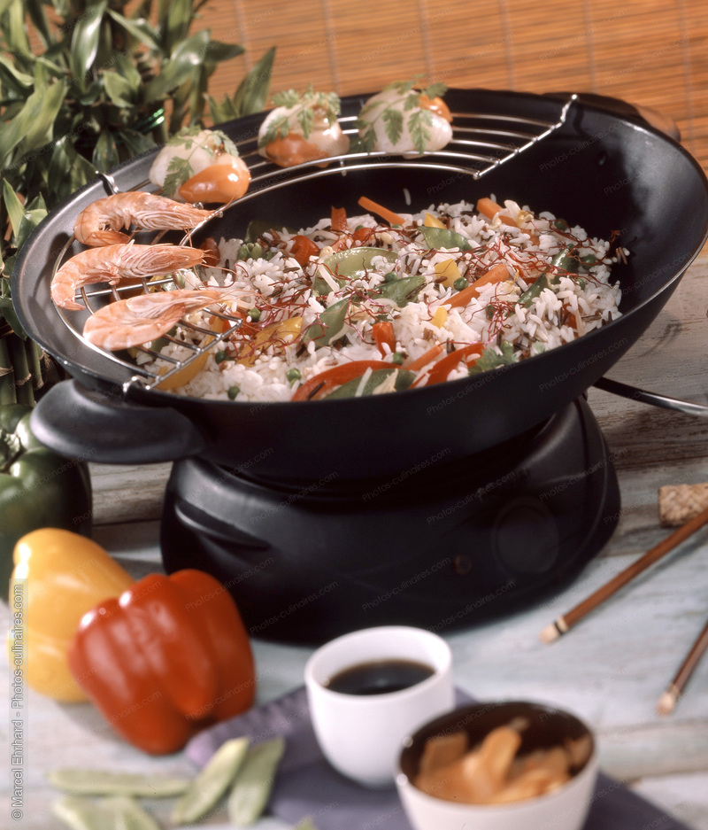 Wok de légumes et de riz aux crustacés - photo référence PC128.jpg
