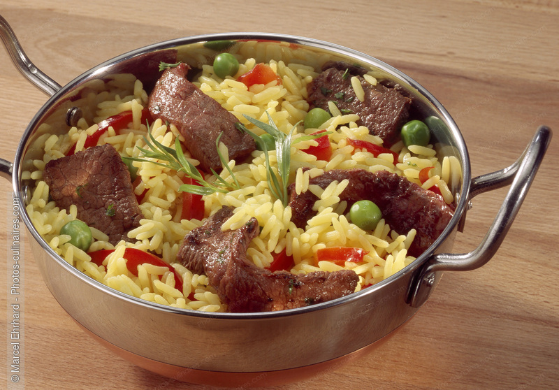 Wok de riz et filet de boeuf - photo r&eacute;f&eacute;rence PC662.jpg